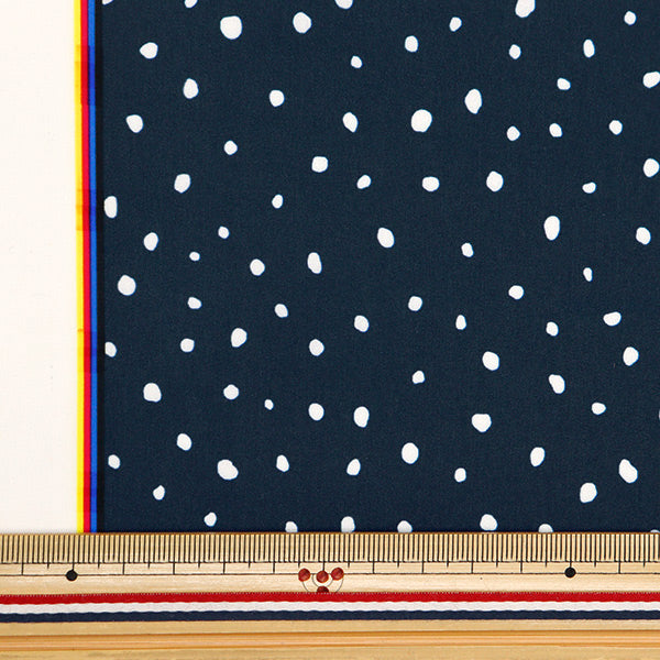 [From quantity 5] Fabric "Super water-repellent polyester Dalmatian navy HP-DA-NV"