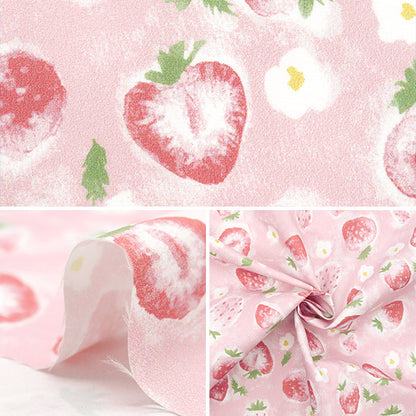 Fabric "Antibacterial, deodorizing, super water-repellent polyester that repels water. Cut Cloth Approx. 135cm x 100cm Watercolor Strawberry Pink C-HP-SC-SU-PK"