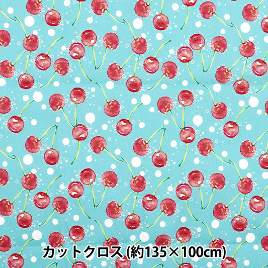 織物 《超防水聚酯图案设计师maya系列樱桃苏打水》 剪布 约135cm×100cm CINMA-SA"