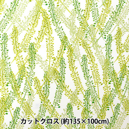 Fabric "Super Water-Repellent Polyester Pattern Designer Maya Series Nazuna Cut Cloth Approx. 135cm x 100cm CINMA-HNAZ-GN"