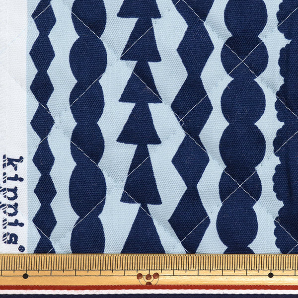 Fabric "kippis OxfordQuilt Cut Cloth Approx. 105 x 50cm Salmiakki Blue CQKPO-19H" 【Yuzawayaoriginal】