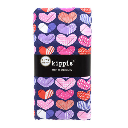 Fabric "kippis OxfordQuilt Cut Cloth Approx. 105 x 50cm Heart Navy CQKPO-17R" 【Yuzawayaoriginal】