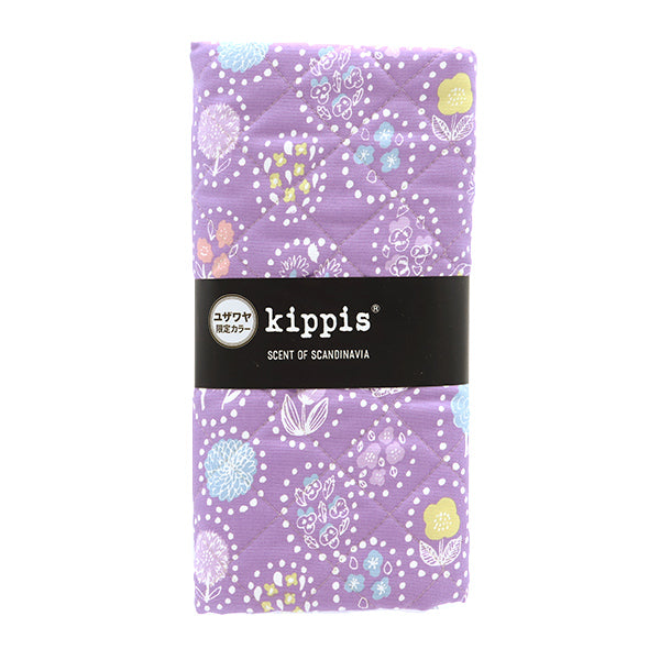 Fabric "kippis OxfordQuilt Cut Cloth Approx. 105 x 50cm Summer Flower Purple CQKPO-49G" 【Yuzawayaoriginal】