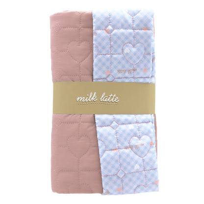 Fabric "Design Quilt" Cut Cloth Approx. 130cm x 50cm Milkrate Heart Box Pink MLDQ-03"