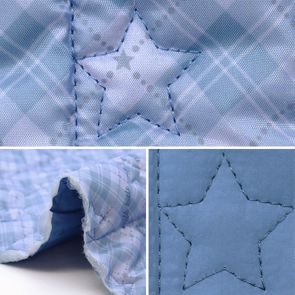 Fabric "Design Quilt" Cut Cloth Approx. 130cm x 50cm Milkrate Star Stripe Blue MLDQ-06"