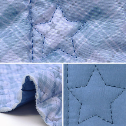 Fabric "Design Quilt" Cut Cloth Approx. 130cm x 50cm Milkrate Star Stripe Blue MLDQ-06"