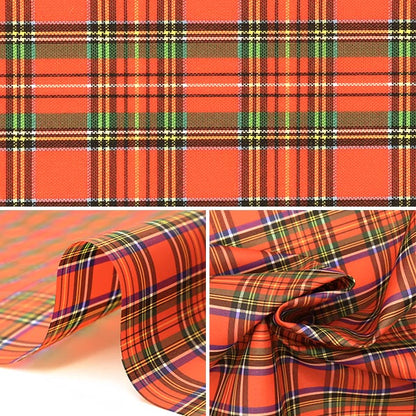 [Quantity starting from 5] Fabric "Nylon tartan coating, red check small 3328-3"