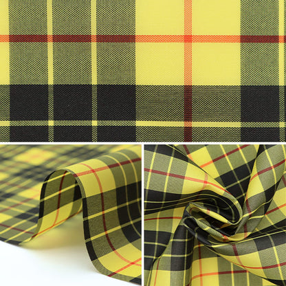 [Quantity starting from 5] Fabric "Nylon tartan coating, large yellow check 3328-8"