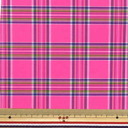 [Quantity starting from 5] Fabric "Nylon tartan coating pink 3328-10"
