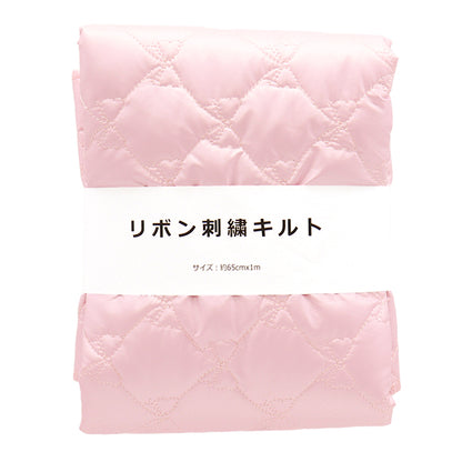 织物 “被子”剪布 丝带图案搪瓷样式大约65厘米x 100cm粉红色C-HS2292-1PI"