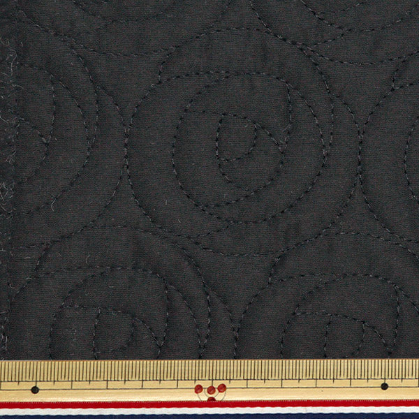 [From quantity 5] Fabric "Rose quilt black NRF-09H-BK" KIYOHARA
