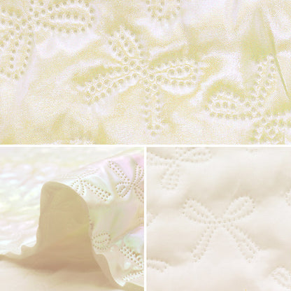 Fabric "Twinkle Quilt" Cut Cloth Approx. 135 x 50cm Ribbon White C-Q5596-2A"