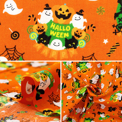 Fabric "Shower Halloween Lint Cut Cloth Approximately 110cm x 50cm orange C-AP45101-1A "