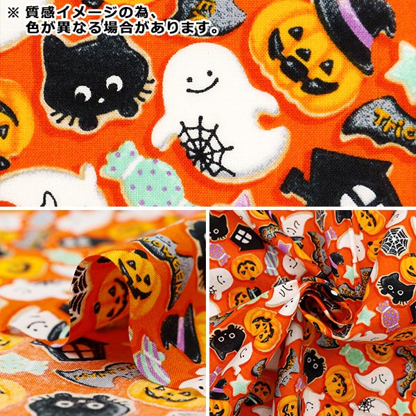 Fabric "Shower Halloween Lint Cut Cloth Approximately 110cm x 50cm White C-AP45101-2C]