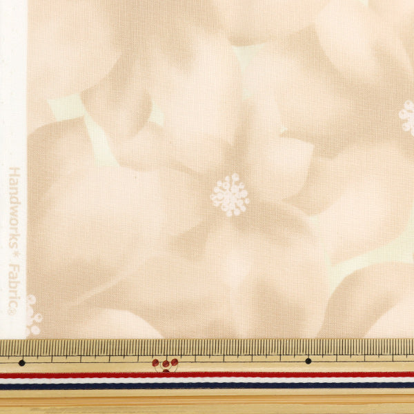 Fabric "Christmas print Cut Cloth Pointsettia about 108cm x 50cm beige C-DX10532L-A "