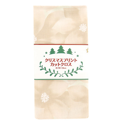 Fabric "Christmas print Cut Cloth Pointsettia about 108cm x 50cm beige C-DX10532L-A "