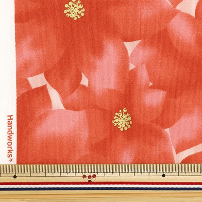 Fabric "Christmas print Cut Cloth Poinsettia Approximately 108cm x 50cm Red C-DX10532L-F]