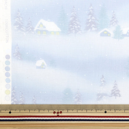 Fabric "Christmas print Cut Cloth Snow scenery about 108cm x 50cm saxophone C-DX10531L-A "