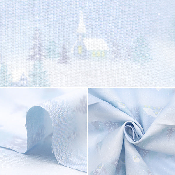 Fabric "Christmas print Cut Cloth Snow scenery about 108cm x 50cm saxophone C-DX10531L-A "