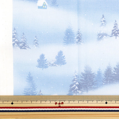Fabric "Christmas print Cut Cloth Snow scenery about 108cm x 50cm blue C-DX10531L-B "