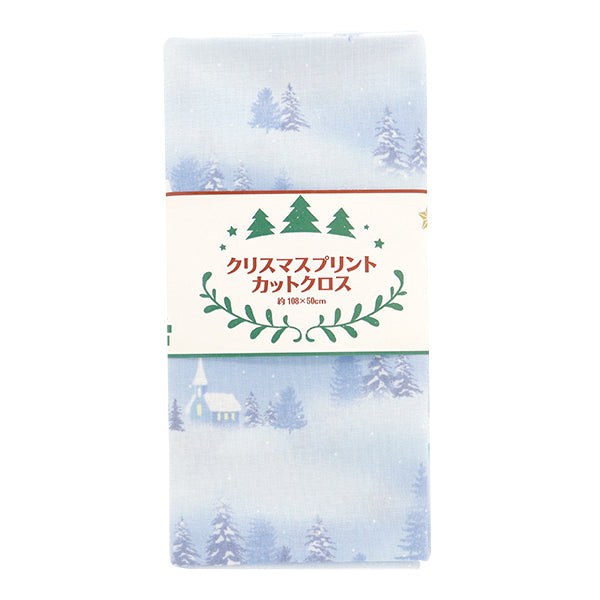 Fabric "Christmas print Cut Cloth Snow scenery about 108cm x 50cm blue C-DX10531L-B "
