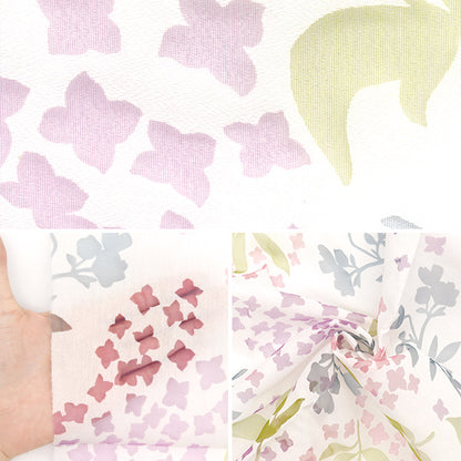 Fabric "Opal" Cut Cloth Approx. 110cm x 150cm Hydrangea pattern C-RAM-OB-2502"