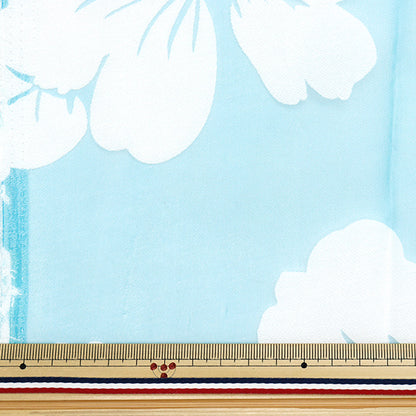 Fabric "Opal" Cut Cloth Approx. 110cm x 150cm Hibiscus pattern C-RAM-OB-2503"