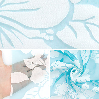 Fabric "Opal" Cut Cloth Approx. 110cm x 150cm Hibiscus pattern C-RAM-OB-2503"