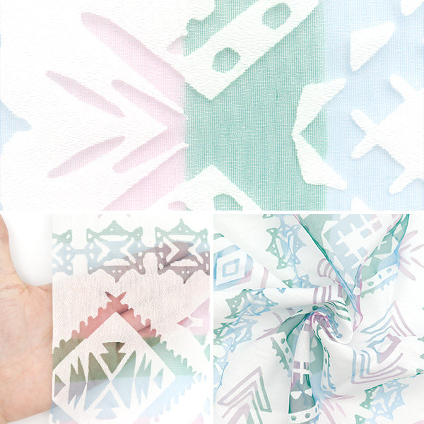 Fabric "Opal" Cut Cloth Approx. 110cm x 150cm Geometric pattern C-RAM-OB-2507"