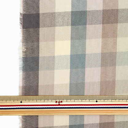 生地 『しわになりにくい 先染ブロックチェック カットクロス 約110cm×50cm C-KRTC-2777B』