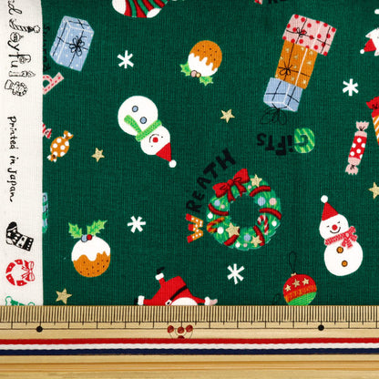 生地 『クリスマスプリント カットクロス サンタ 約108cm×50cm C-SO-57800-1B』