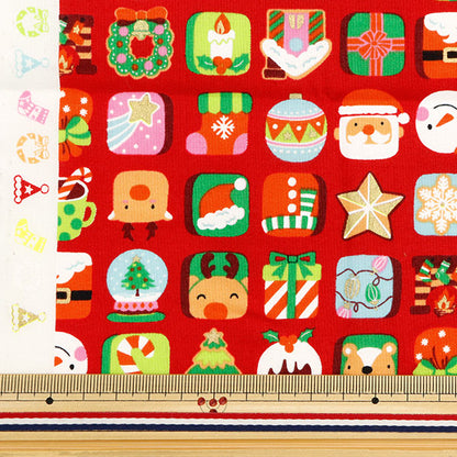 生地 『クリスマスプリント カットクロス ブロック 約108cm×50cm C-SO-57800-2B』