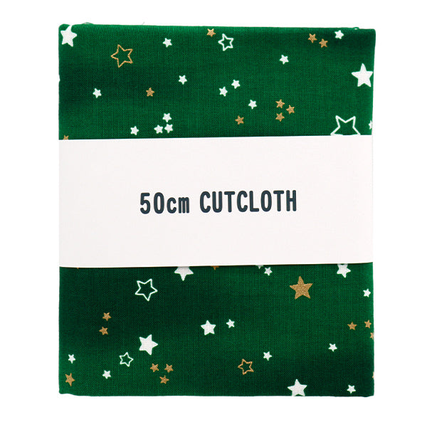 Fabric "Christmas print Cut Cloth Star lame about 110cm x 50cm green C-SS-2404-1C "