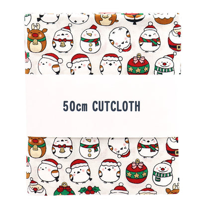 Fabric "Christmas print Cut Cloth Shimaenaga about 110cm x 50cm Ivory C-SS-2404-2A "