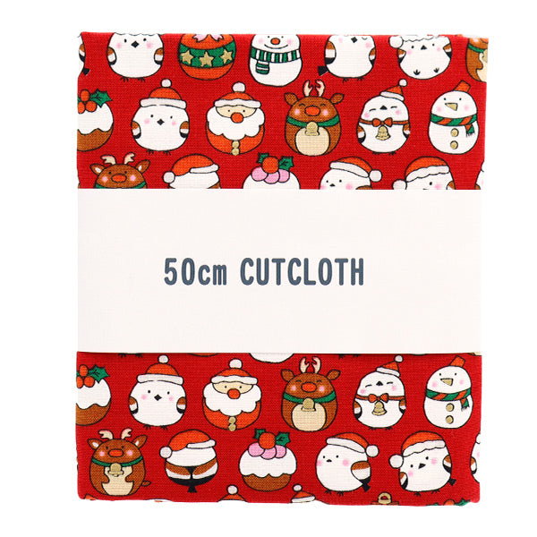 Fabric "Christmas print Cut Cloth Shimenaga about 110cm x 50cm Red C-SS-2404-2B "
