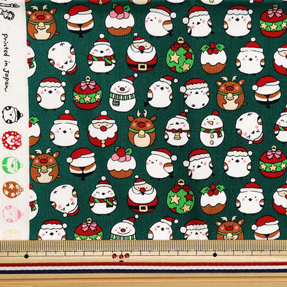 Fabric "Christmas print Cut Cloth Shimenaga about 110cm x 50cm Green C-SS-2404-2C "