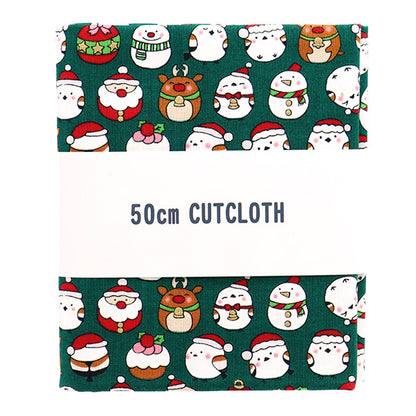 Fabric "Christmas print Cut Cloth Shimenaga about 110cm x 50cm Green C-SS-2404-2C "