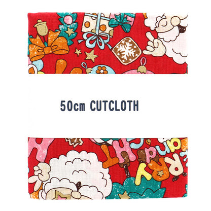 Fabric "Christmas print Cut Cloth Pop about 110cm x 50cm red C-SS-2404-3B]