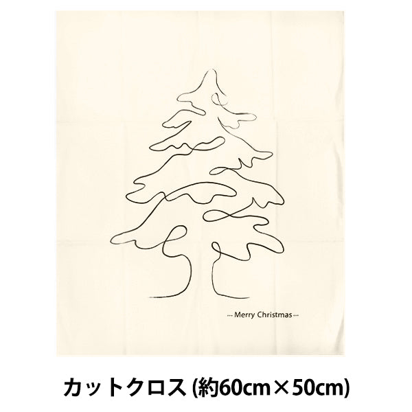 生地 『クリスマス パネルカットクロス B 約60cm×50cm オフホワイト C-XMAS-6050B』