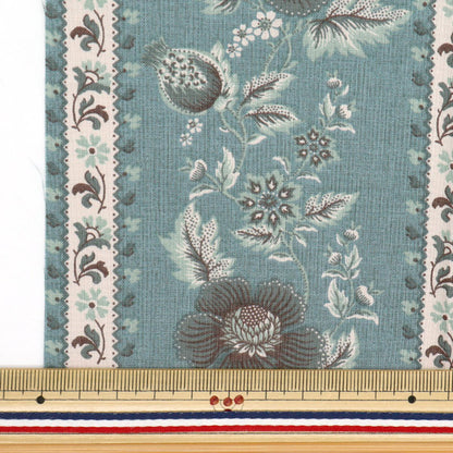 生地 『パッチワーク カットクロス 約33cm×50cm ベルフルール ブルー C-DG10650S-E』