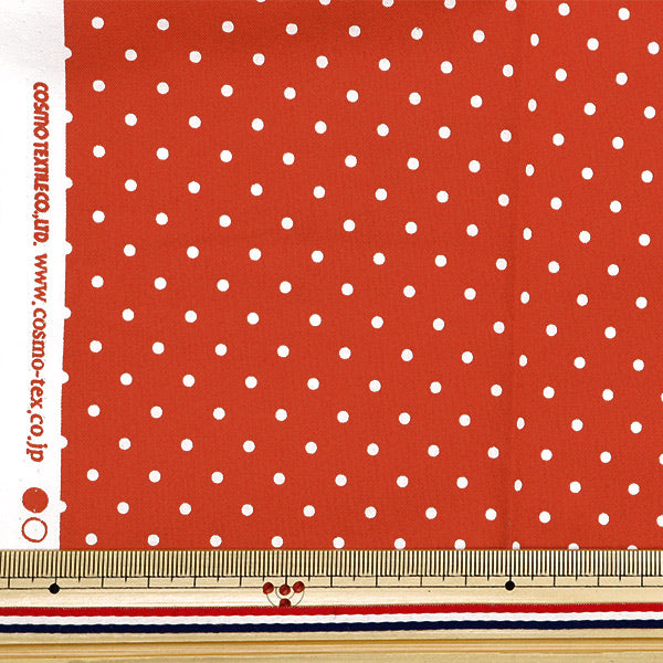 Fabric 『QuiltingCut Cloth Approximately 33cm x 50cm Christmas printed dot red C-CR8876-114]