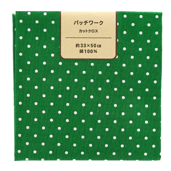 Fabric 『QuiltingCut Cloth Approximately 33cm x 50cm Christmas printed dot green C-CR8876-109]