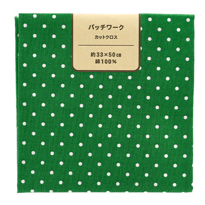 Fabric 『QuiltingCut Cloth Approximately 33cm x 50cm Christmas printed dot green C-CR8876-109]