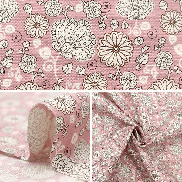 [From quantity 5] Fabric "Broad small floral pattern pink KTS7055-A" COTTON KOBAYASHI