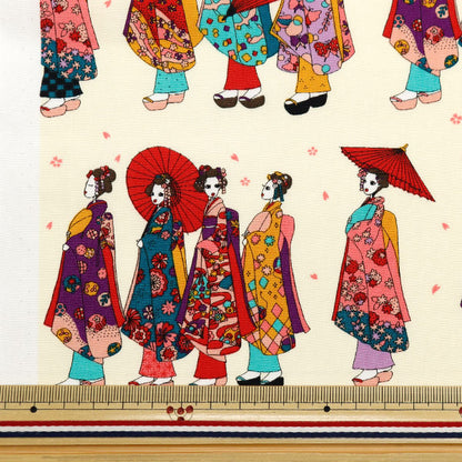 [From quantity 5] Fabric "Broad Maiko Cream KTS7078-A" COTTON KOBAYASHI