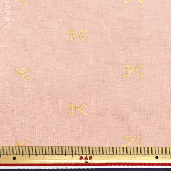[Quantity starting from 5] Fabric "Broad" Ribbon Pink background x gold KTS7091-B" COTTON KOBAYASHI