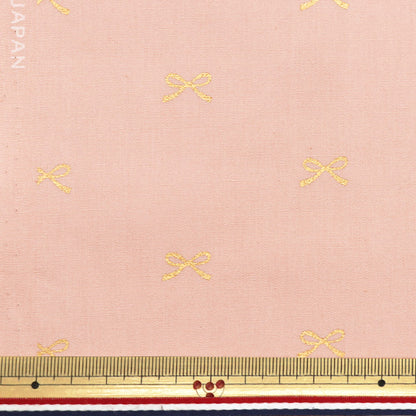 [Quantity starting from 5] Fabric "Broad" Ribbon Pink background x gold KTS7091-B" COTTON KOBAYASHI