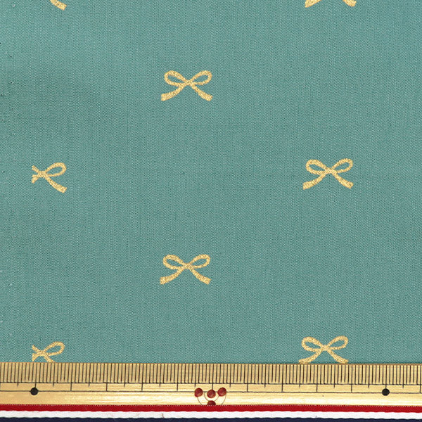 [Quantity starting from 5] Fabric "Broad" Ribbon Blue x Gold KTS7091-C" COTTON KOBAYASHI