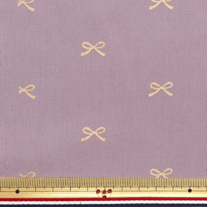 [Quantity starting from 5] Fabric "Broad" Ribbon Purple x Gold KTS7091-E" COTTON KOBAYASHI