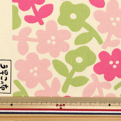 [Quantity starting from 5] Fabric "Usako fabric 10th canvas, gumi pattern, pink UP5932-A" COTTON KOBAYASHI